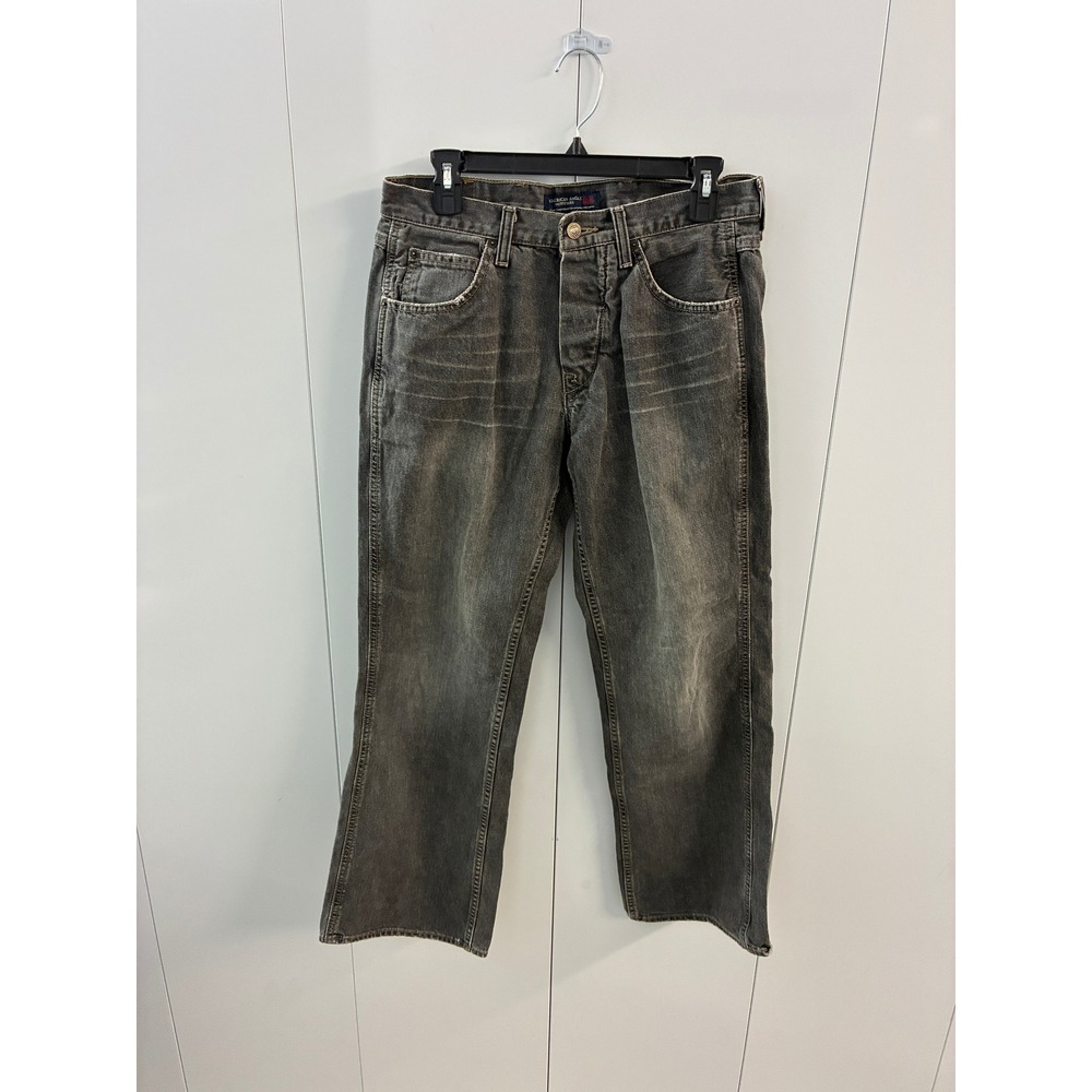 American Eagle Outfitters Mens Faded Black Straight Leg Button Fly Jeans 32x28